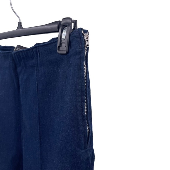 Zara Sz 10 Stirrup Jeggings Dark Wash Pull On Jean Leggings Side Zip Stretch NWT - Picture 3 of 14
